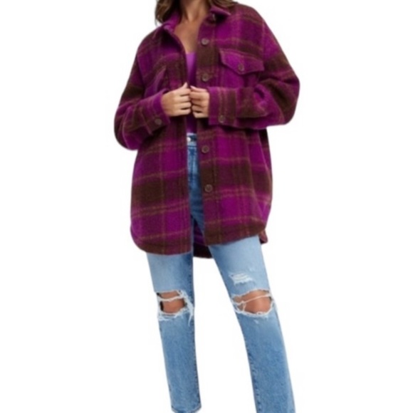 Good American Pop Thistle Shacket - Picture 1 of 6